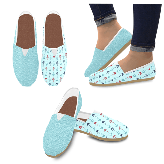 Women's Canvas Shoes (Two Shoes With Different Designs)-Nautical No.01 - Premium  from Elementologie - Just $36.99! Shop now at Elementologie