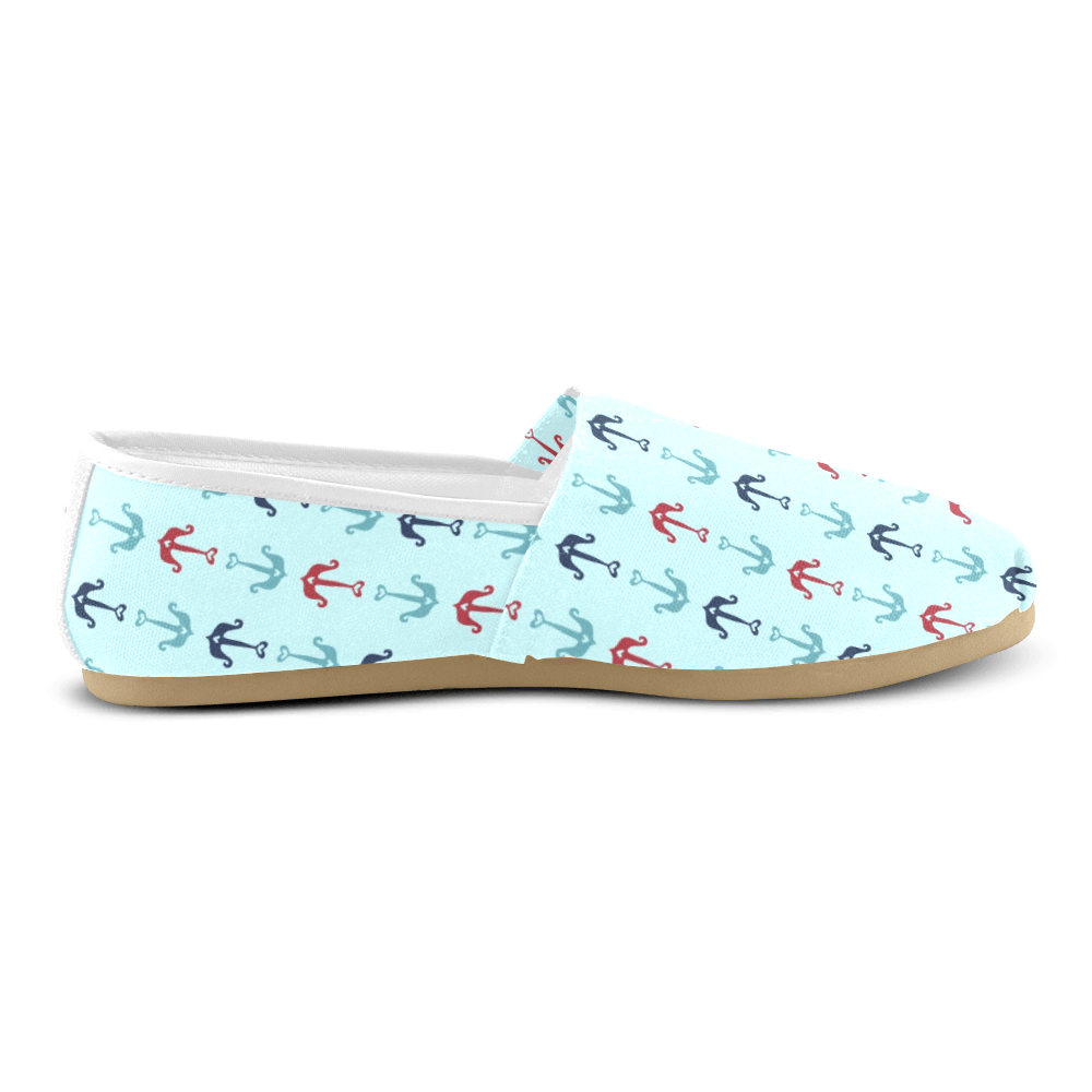 Women's Canvas Shoes (Two Shoes With Different Designs)-Nautical No.01 - Elementologie