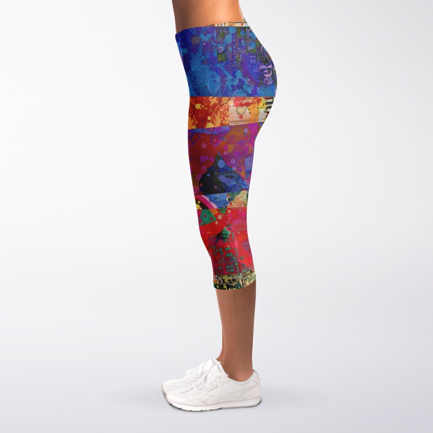 Capri Leggings-Collage No.07 - Premium  from Elementologie - Just $39.99! Shop now at Elementologie