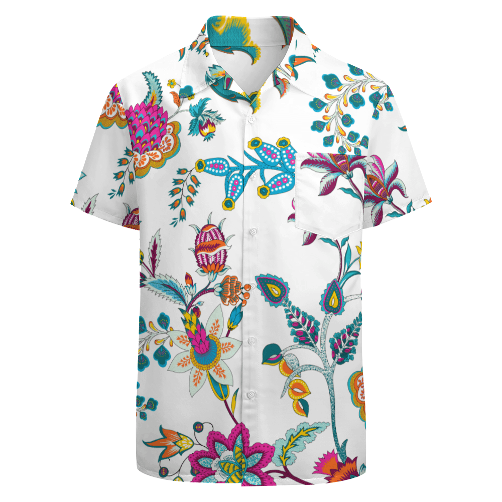 Short Sleeve Shirt-Chintz Pattern - Premium  from Elementologie - Just $24.99! Shop now at Elementologie