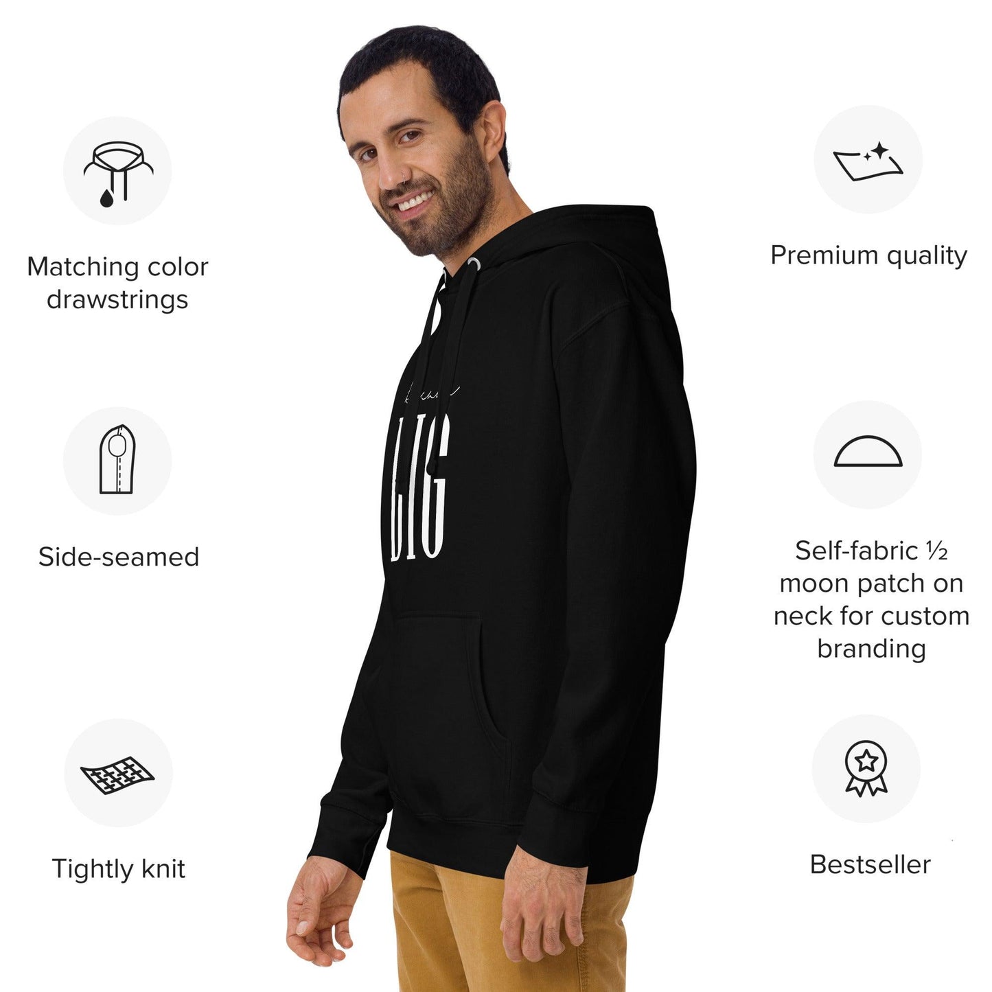 Unisex Hoodie-Dream Big - Premium  from Elementologie - Just $45.50! Shop now at Elementologie