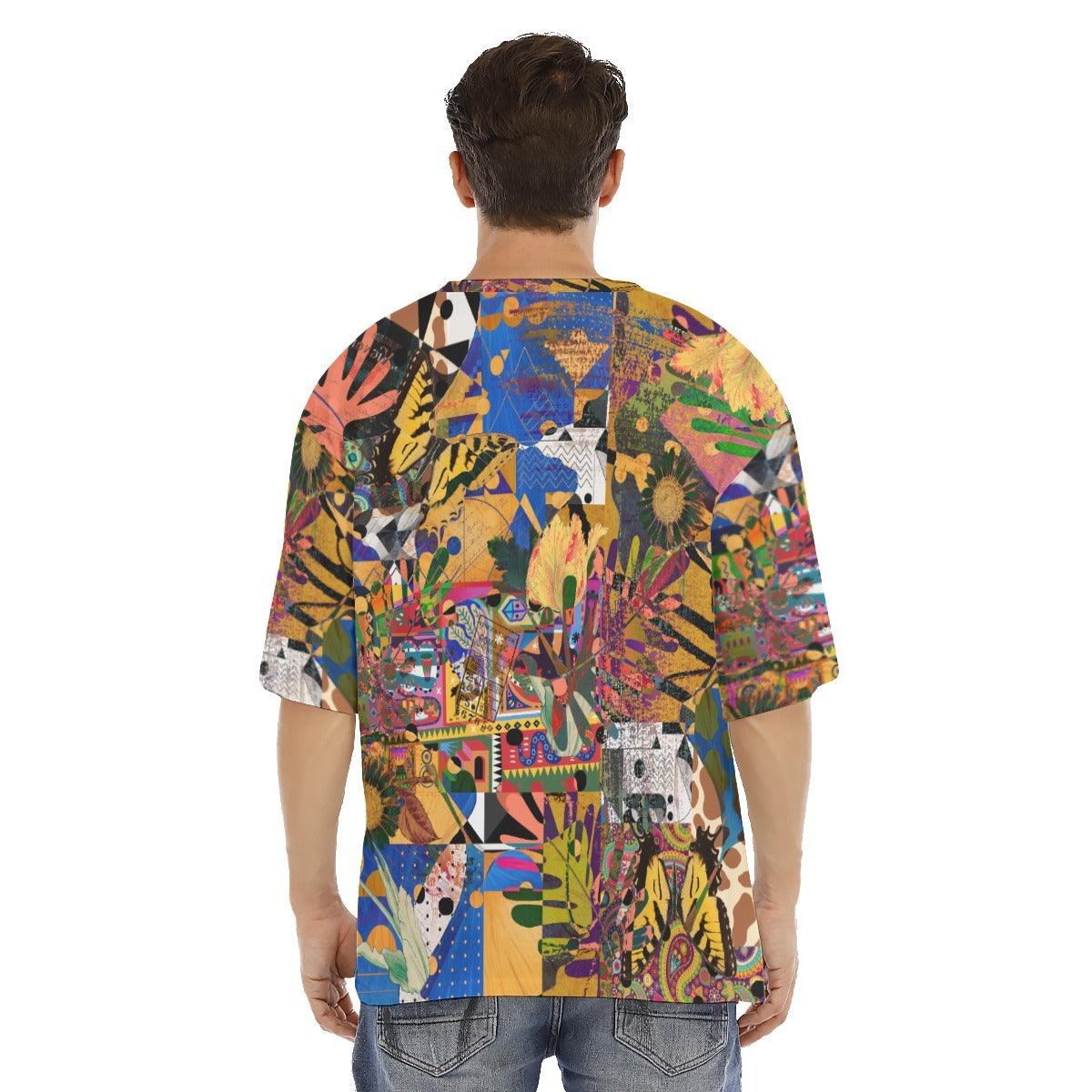 Men's Drop Shoulder T-Shirt-Art Collage - Elementologie
