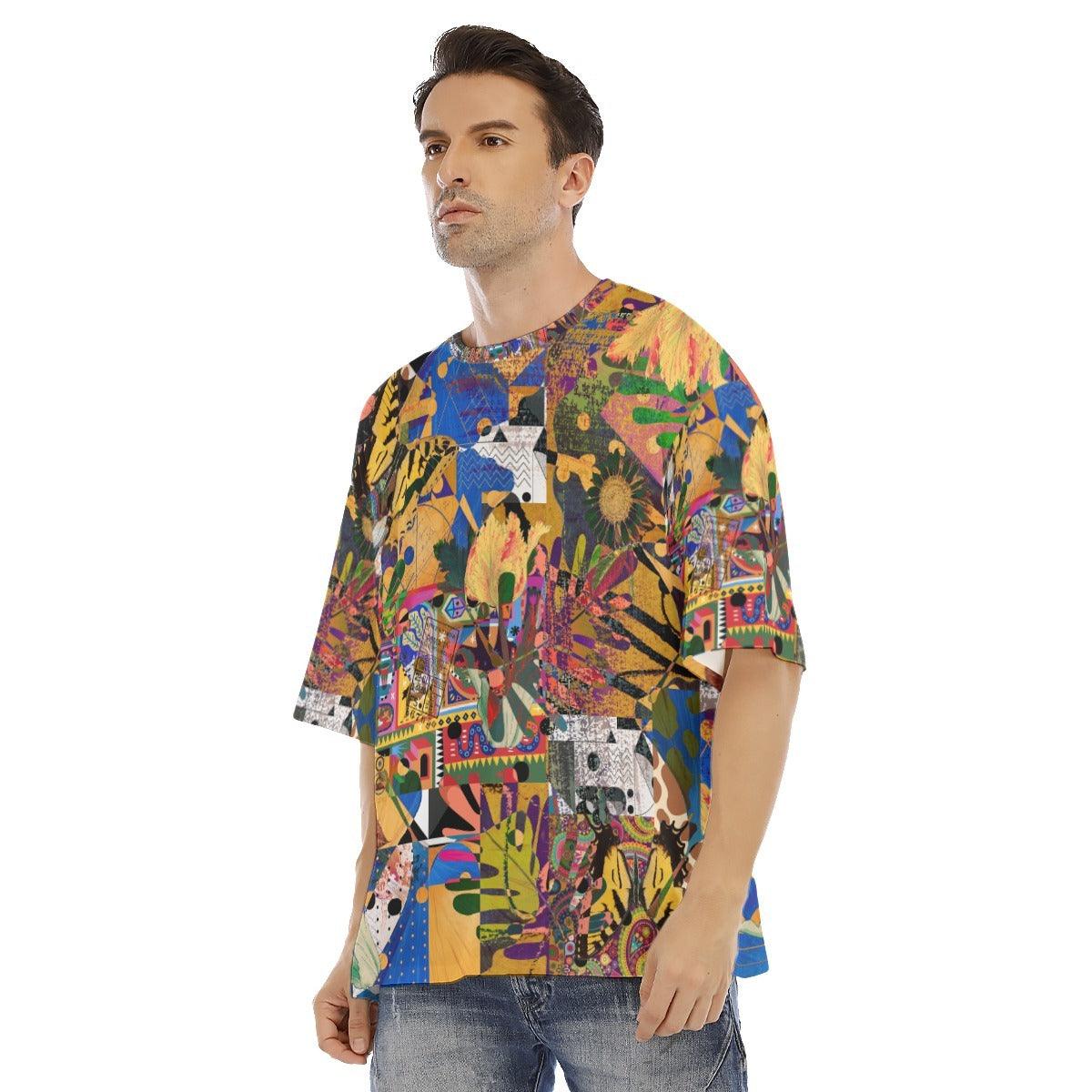 Men's Drop Shoulder T-Shirt-Art Collage - Premium  from Elementologie - Just $19.99! Shop now at Elementologie