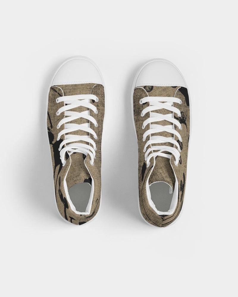 Men's High Top Canvas Shoe-Ink Graphic - Premium  from Elementologie - Just $68.99! Shop now at Elementologie