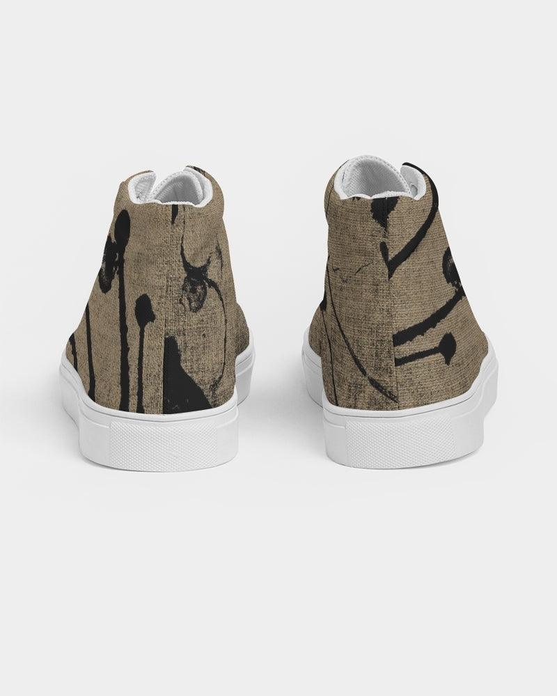 Men's High Top Canvas Shoe-Ink Graphic - Premium  from Elementologie - Just $68.99! Shop now at Elementologie