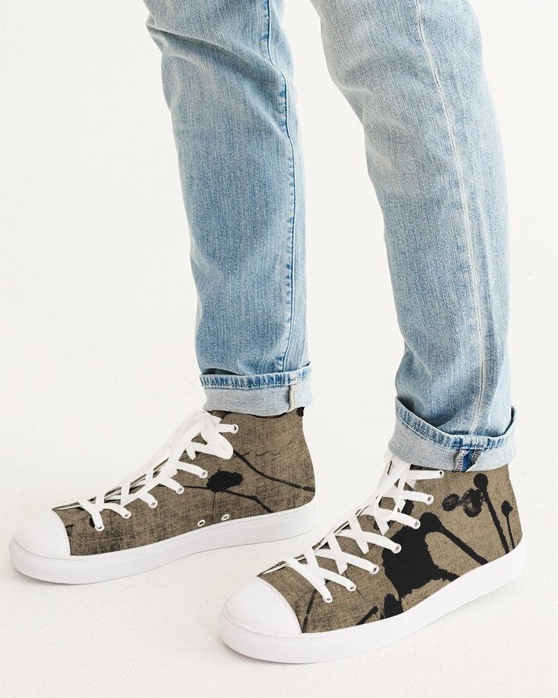 Men's High Top Canvas Shoe-Ink Graphic - Premium  from Elementologie - Just $68.99! Shop now at Elementologie