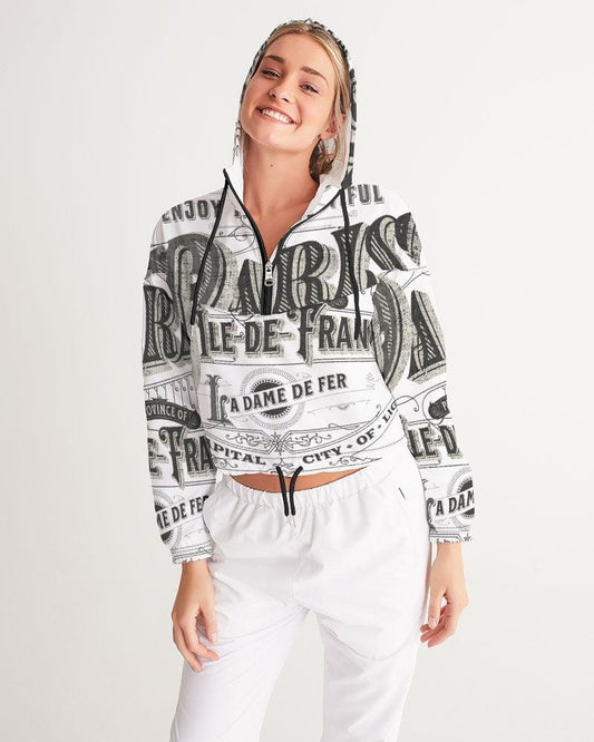 Women's Cropped Hoodie-Vintage Paris - Premium  from Elementologie - Just $44.99! Shop now at Elementologie