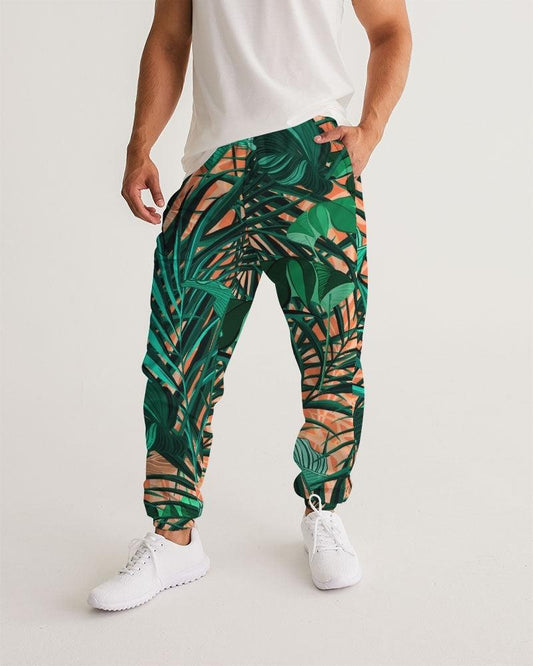 Men's Track Pants-Orange Tropics - Premium  from Elementologie - Just $54.99! Shop now at Elementologie