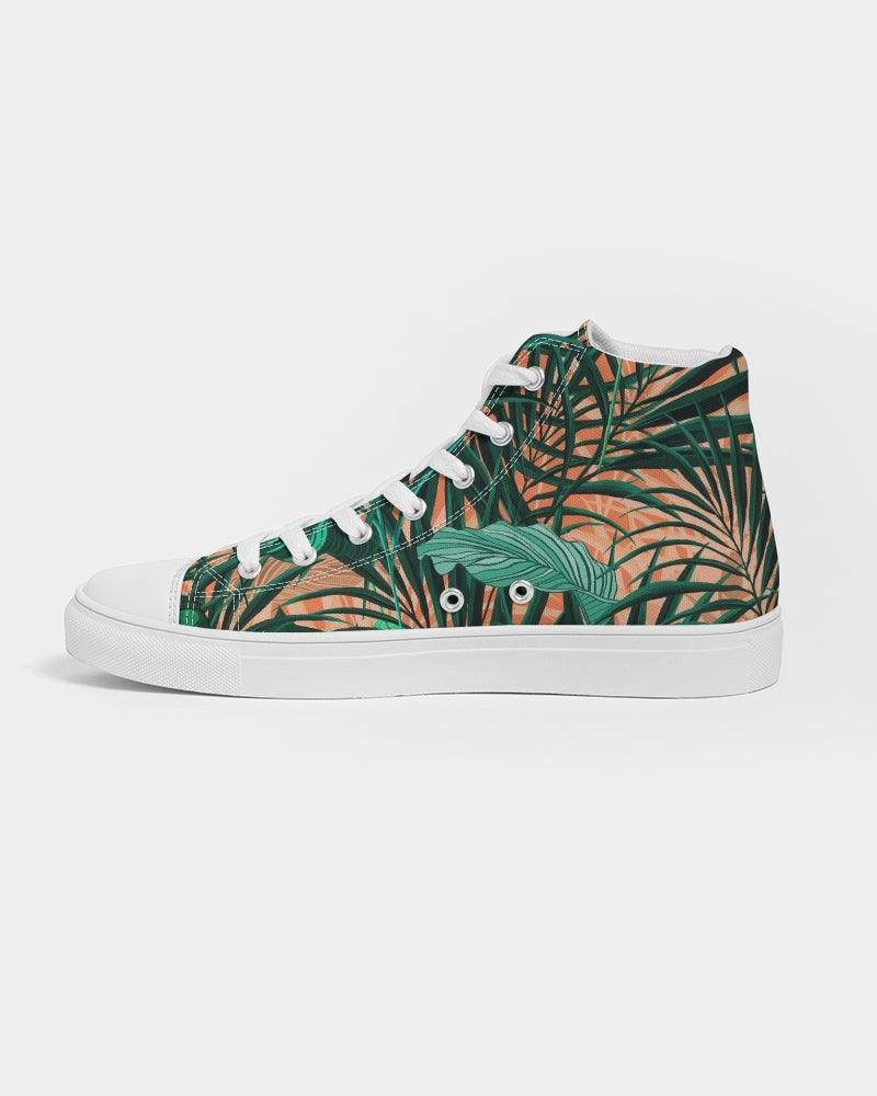 Men's High Top Canvas Shoe-Orange Tropics - Premium  from Elementologie - Just $68.99! Shop now at Elementologie