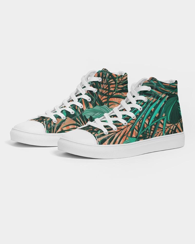 Men's High Top Canvas Shoe-Orange Tropics - Premium  from Elementologie - Just $68.99! Shop now at Elementologie