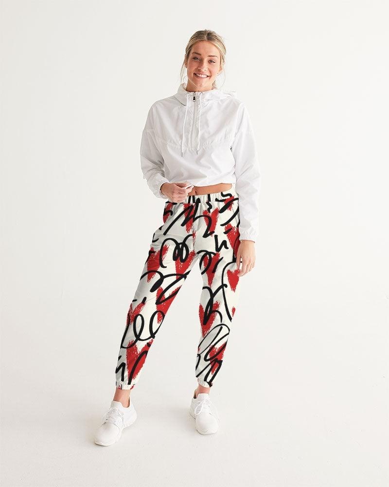 Women's Track Pants-Graphic Hearts - Premium  from Elementologie - Just $54.99! Shop now at Elementologie