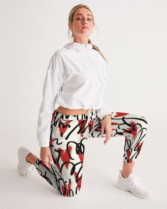 Women's Track Pants-Graphic Hearts - Premium  from Elementologie - Just $54.99! Shop now at Elementologie