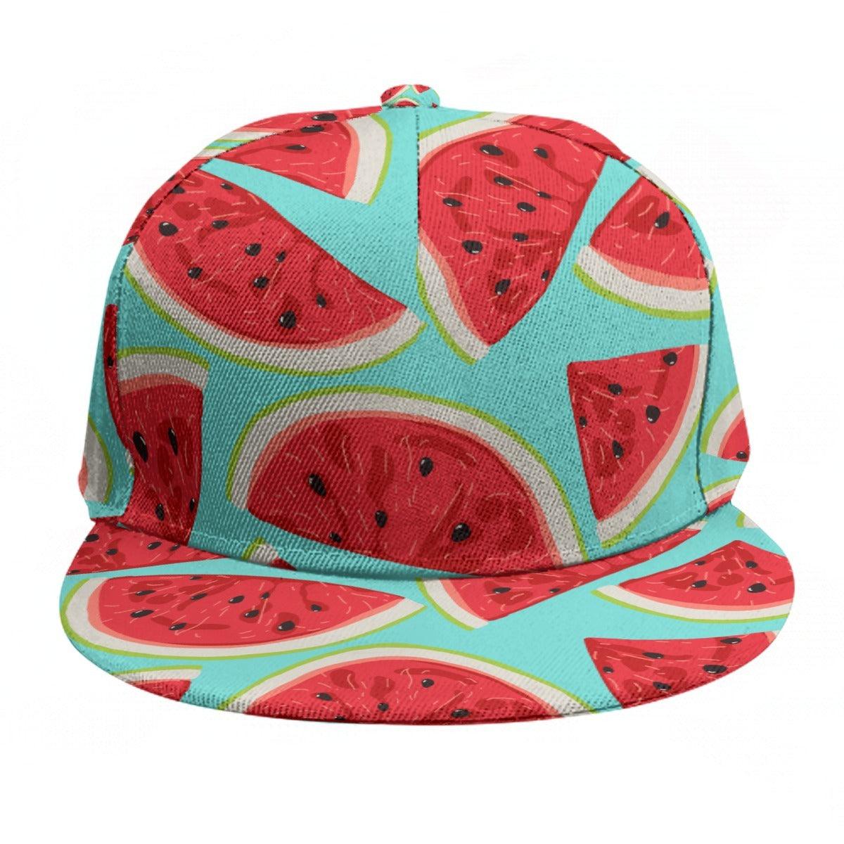 Flat Brim Hat- Watermelon Summer - Premium  from Elementologie - Just $12.99! Shop now at Elementologie