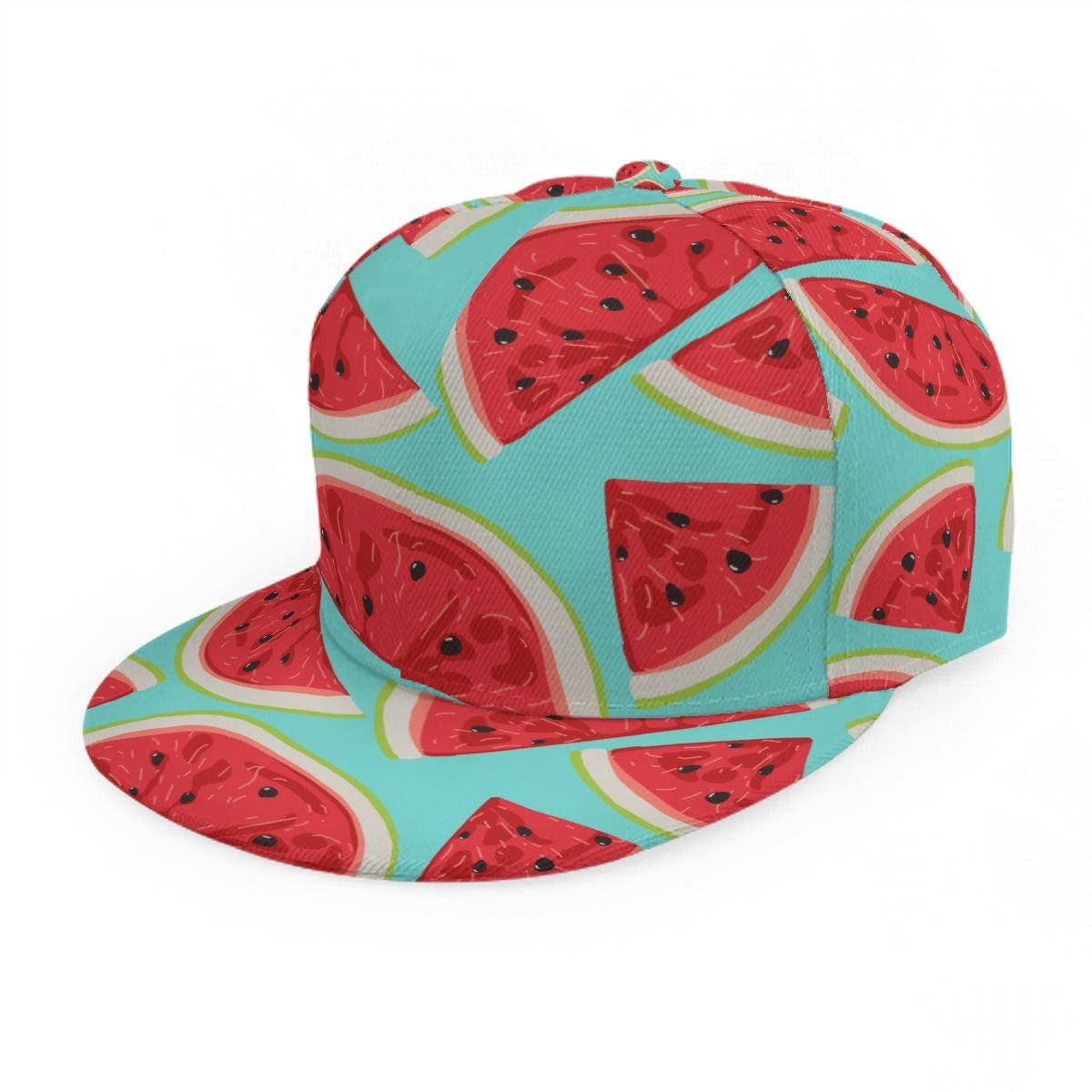 Flat Brim Hat- Watermelon Summer - Premium  from Elementologie - Just $12.99! Shop now at Elementologie