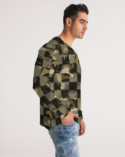 Men's Long Sleeve Tee-Camo Chess - Premium  from Elementologie - Just $37.99! Shop now at Elementologie