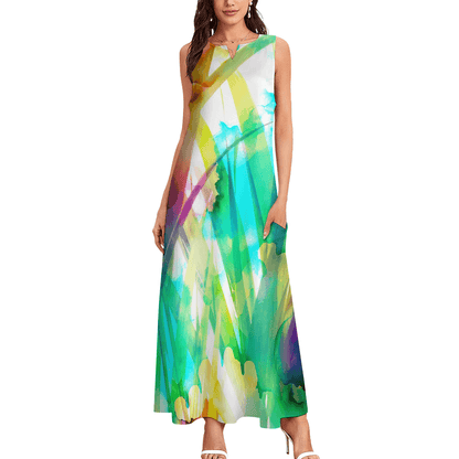 Long Dress-Watercolor - Premium  from Elementologie - Just $34.99! Shop now at Elementologie
