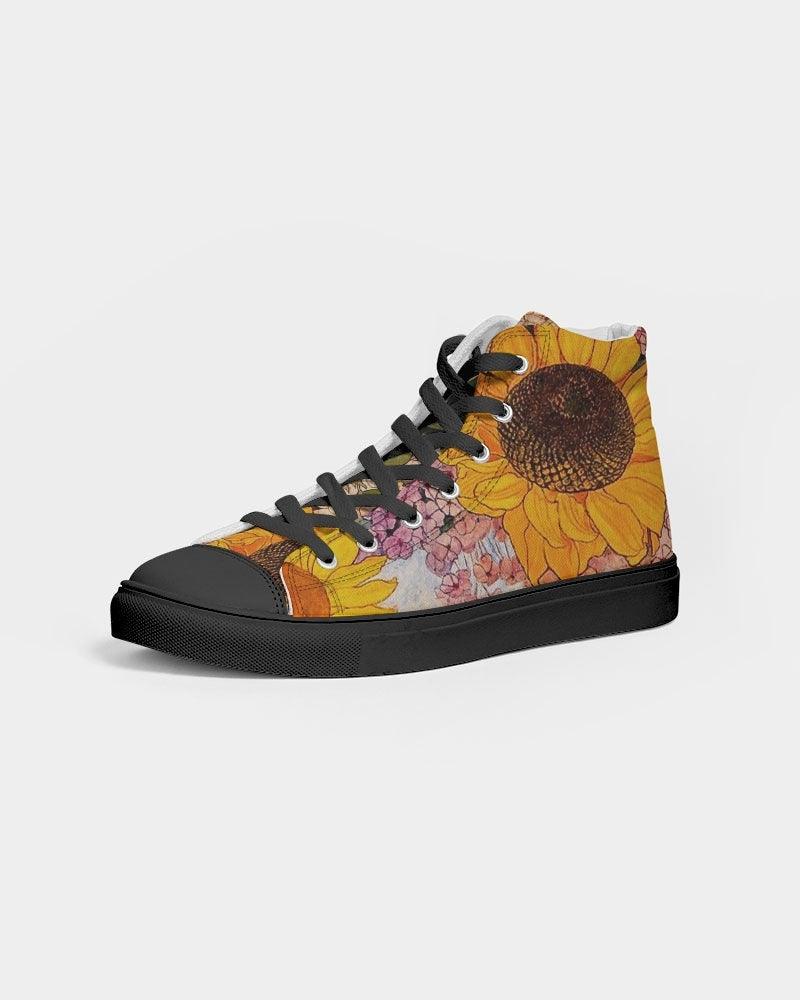 Men's High Top Canvas Shoe-Sunflowers - Premium  from Elementologie - Just $68.99! Shop now at Elementologie