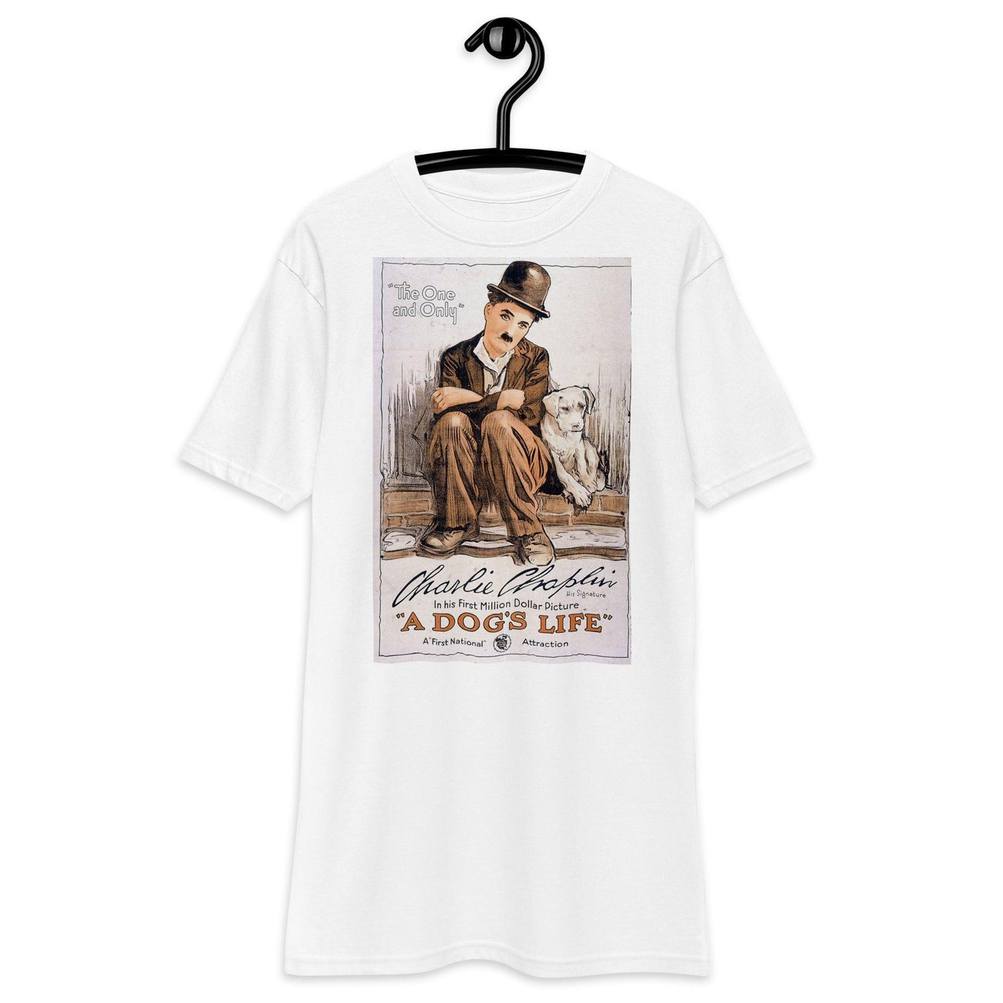 Men’s Premium Heavyweight Tee-Charlie Chaplin - Premium  from Elementologie - Just $26.50! Shop now at Elementologie