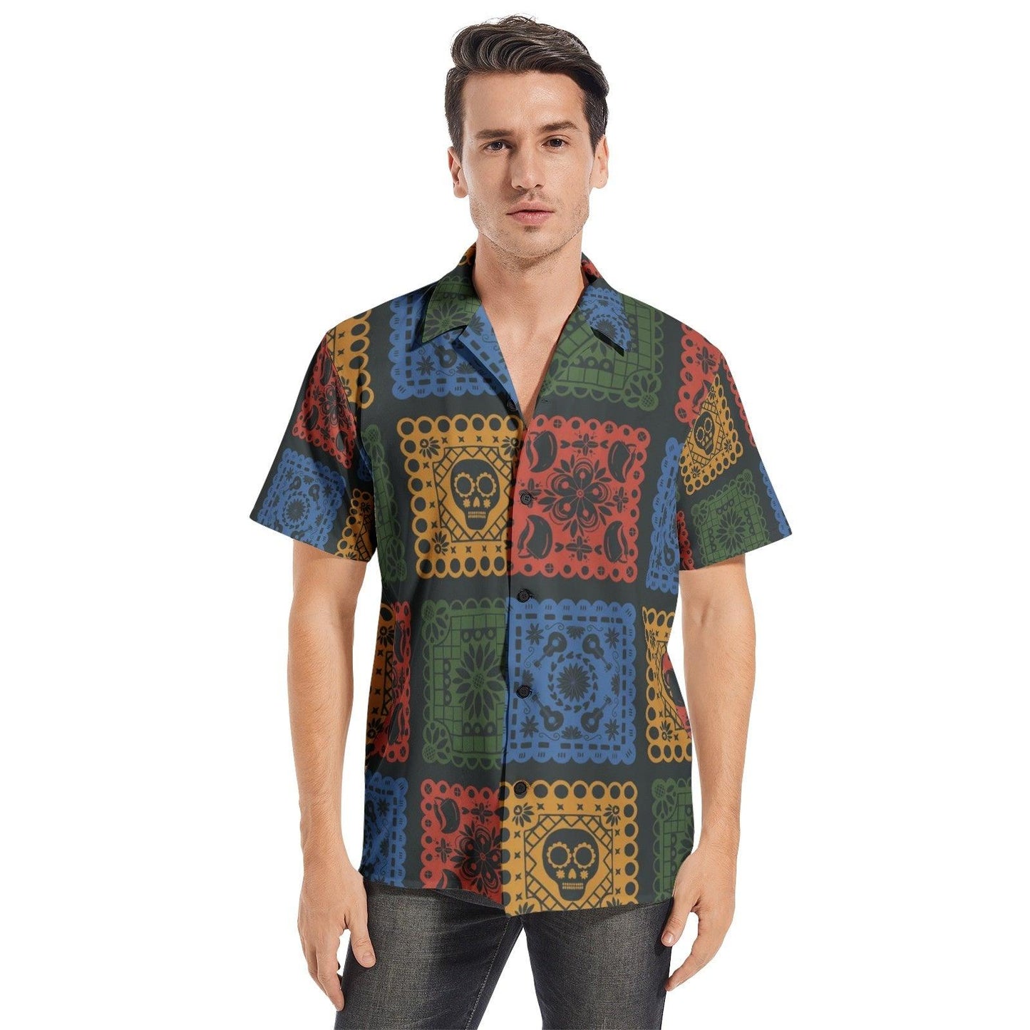 Men's Short Sleeve Shirt-Mexican Print - Premium  from Elementologie - Just $59! Shop now at Elementologie