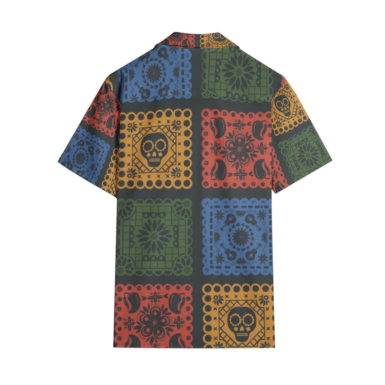 Men's Short Sleeve Shirt-Mexican Print - Elementologie