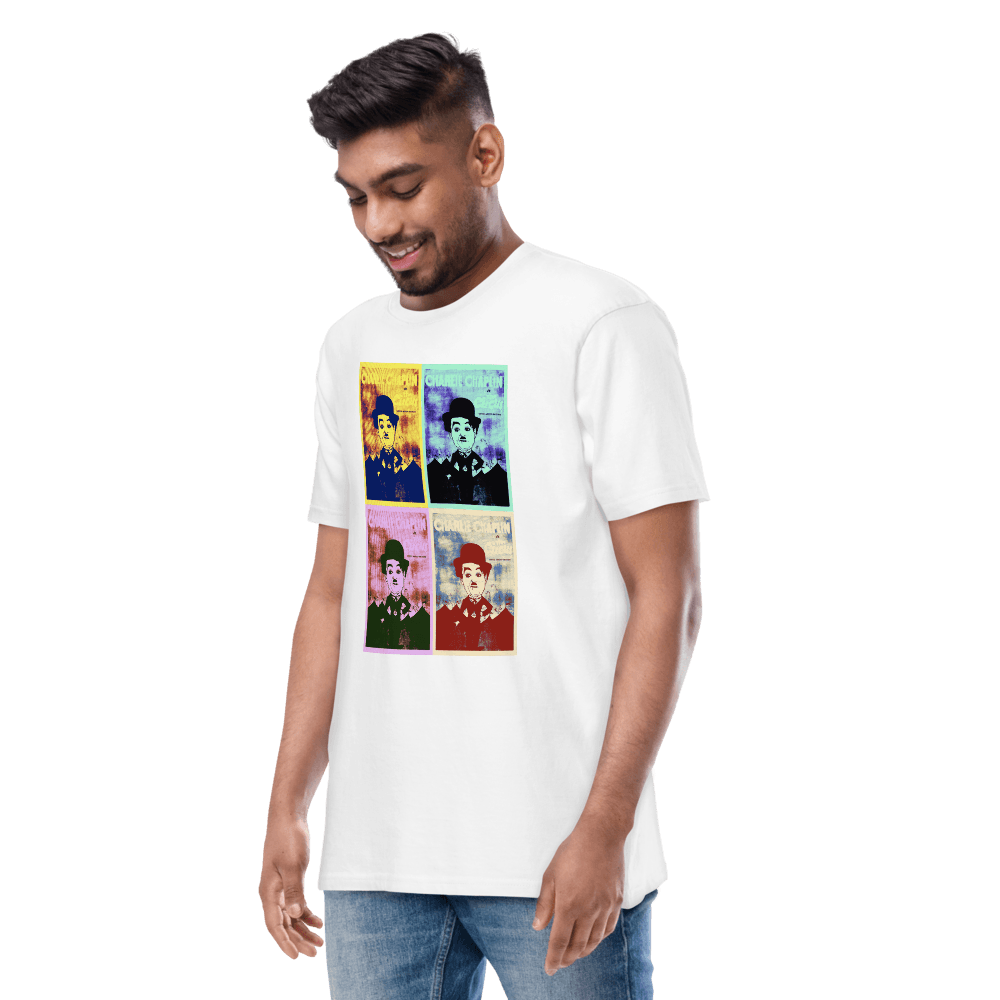 Men’s Premium Heavyweight Tee-Charle Chaplin-The Circus-by Edward Martin - Premium  from Elementologie - Just $26.50! Shop now at Elementologie