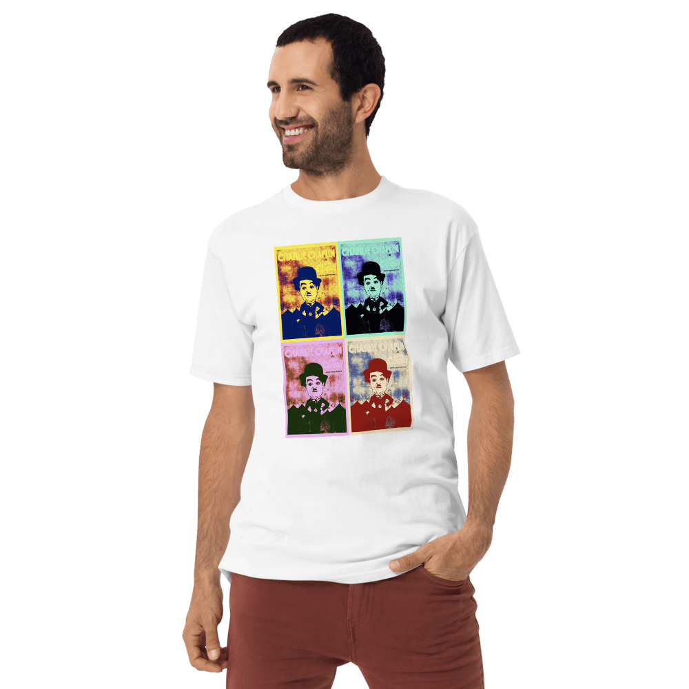 Men’s Premium Heavyweight Tee-Charle Chaplin-The Circus-by Edward Martin - Premium  from Elementologie - Just $26.50! Shop now at Elementologie