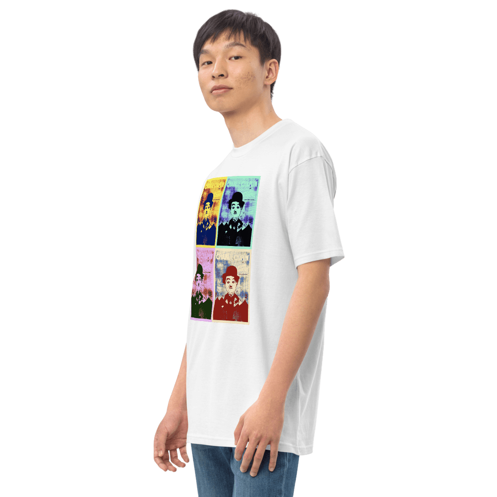 Men’s Premium Heavyweight Tee-Charle Chaplin-The Circus-by Edward Martin - Premium  from Elementologie - Just $26.50! Shop now at Elementologie