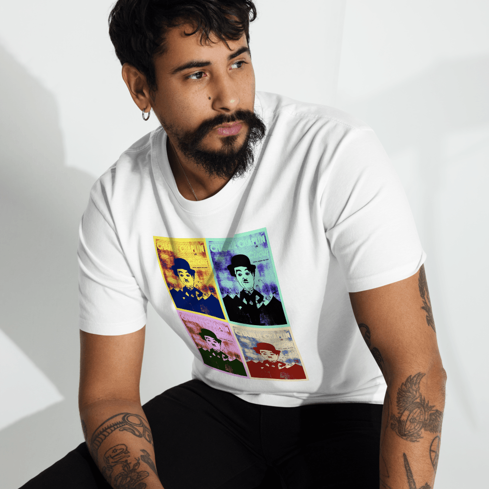 Men’s Premium Heavyweight Tee-Charle Chaplin-The Circus-by Edward Martin - Premium  from Elementologie - Just $26.50! Shop now at Elementologie