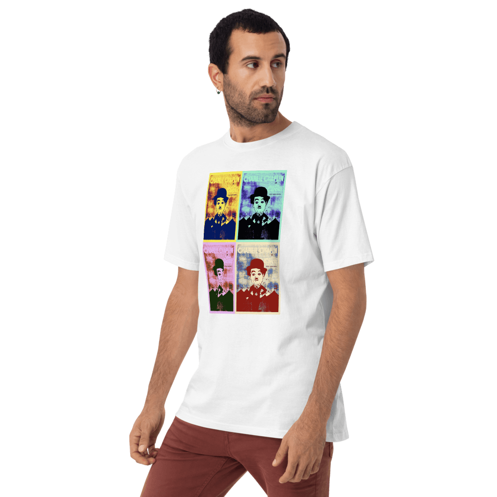 Men’s Premium Heavyweight Tee-Charle Chaplin-The Circus-by Edward Martin - Premium  from Elementologie - Just $26.50! Shop now at Elementologie