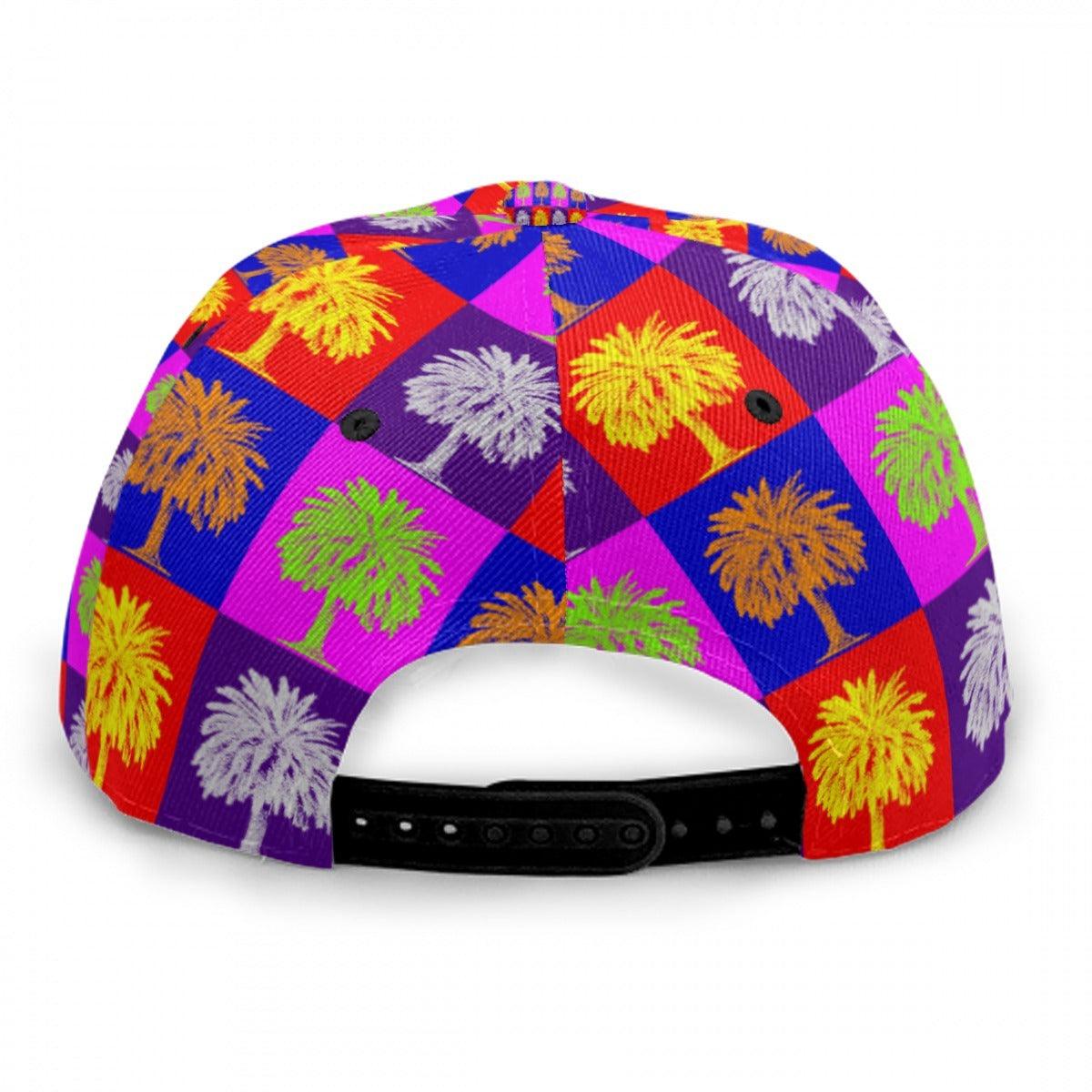 Flat Brim Hat- Mexican PopArt Palms - Premium  from Elementologie - Just $12.99! Shop now at Elementologie