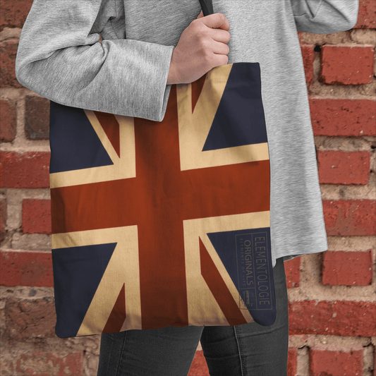 Heavy Duty and Strong Natural Canvas Tote Bag-Union Jack - Premium  from Elementologie - Just $24.99! Shop now at Elementologie