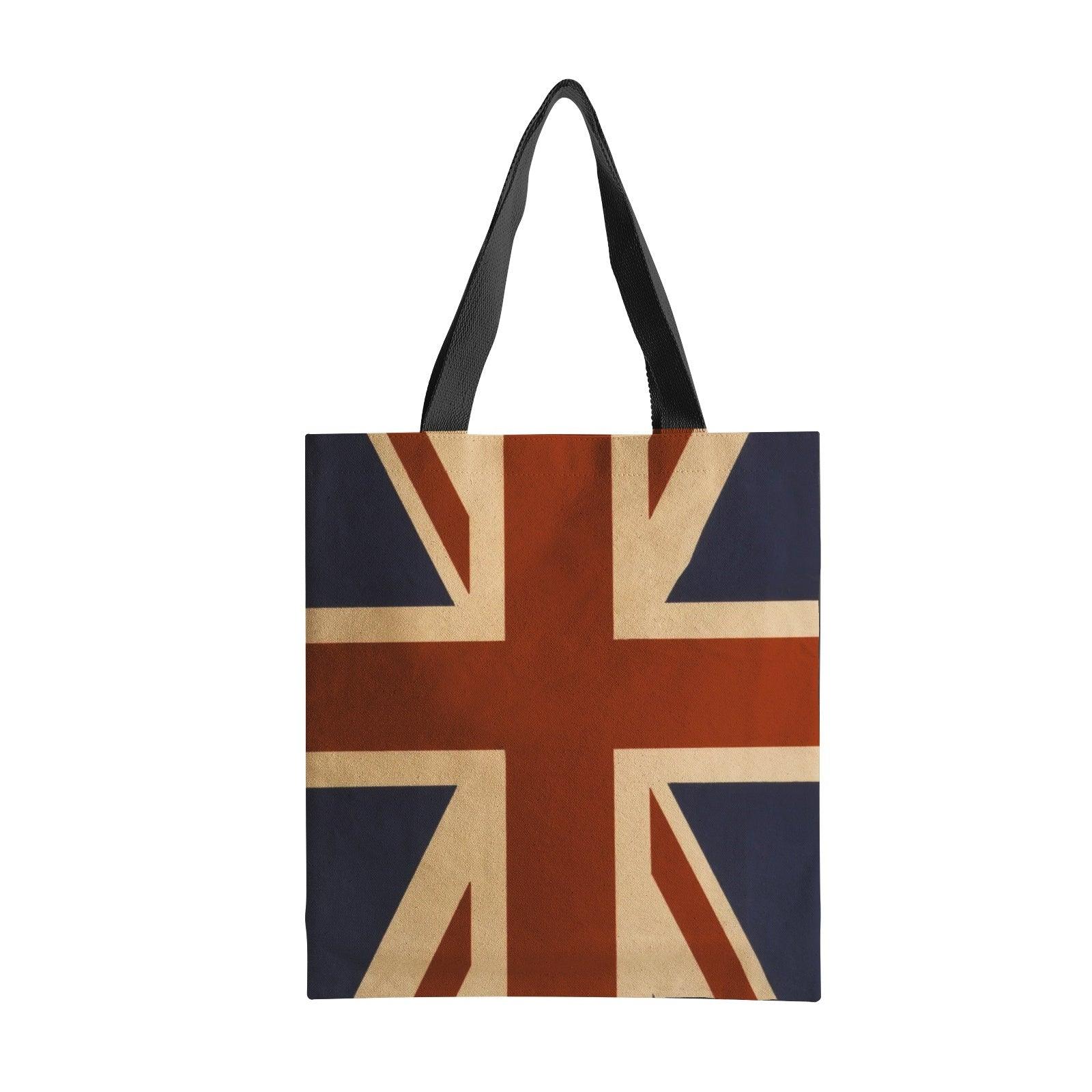 Heavy Duty and Strong Natural Canvas Tote Bag-Union Jack - Elementologie
