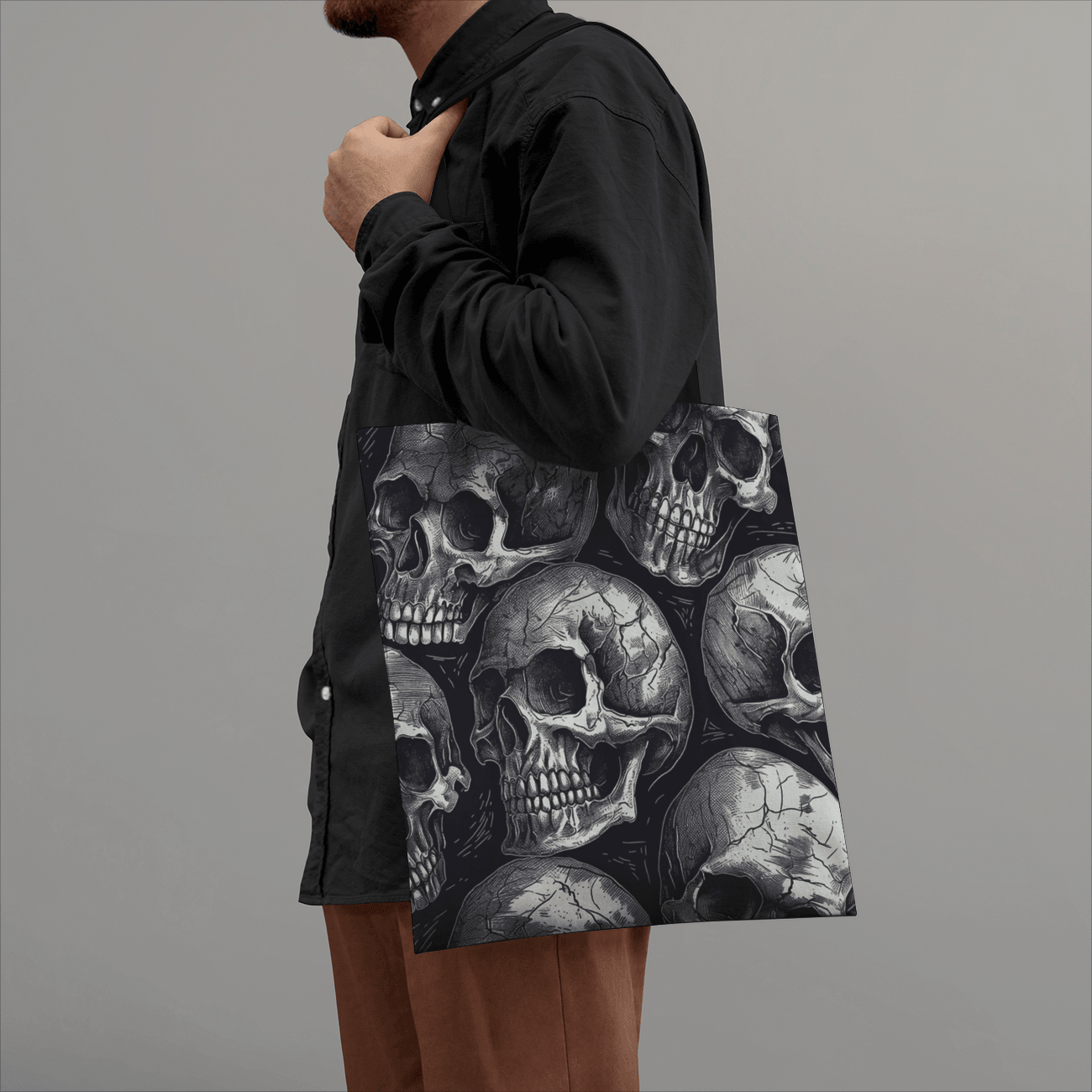 Heavy Duty and Strong Natural Canvas Tote Bag-Skullery No 89 - Premium  from Elementologie - Just $24.99! Shop now at Elementologie