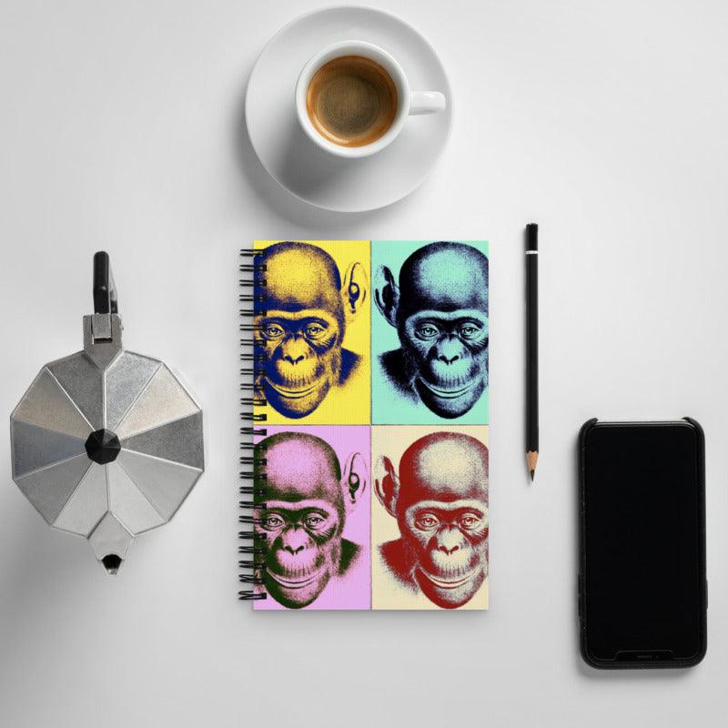 Spiral Notebook-Pop Art Chimp - Elementologie