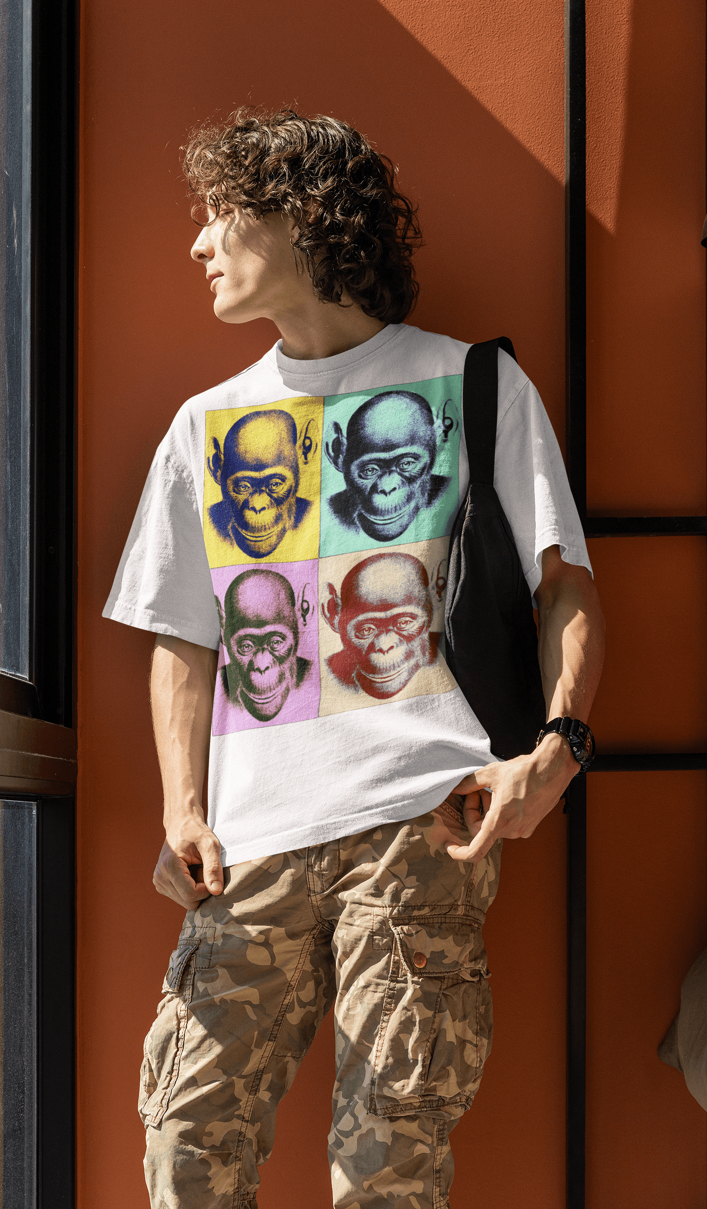 Men's Ultra T-Shirt- Pop Art Chimp by Edward Martin - Elementologie