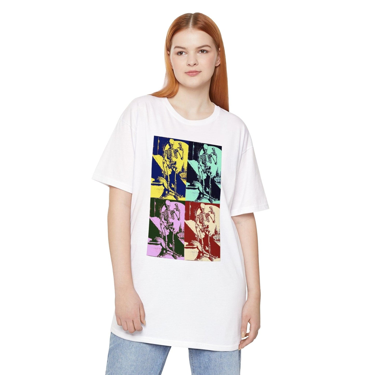 Unisex Long Body Urban Tee-Pop Art Skeletons - Premium  from Elementologie - Just $29.99! Shop now at Elementologie