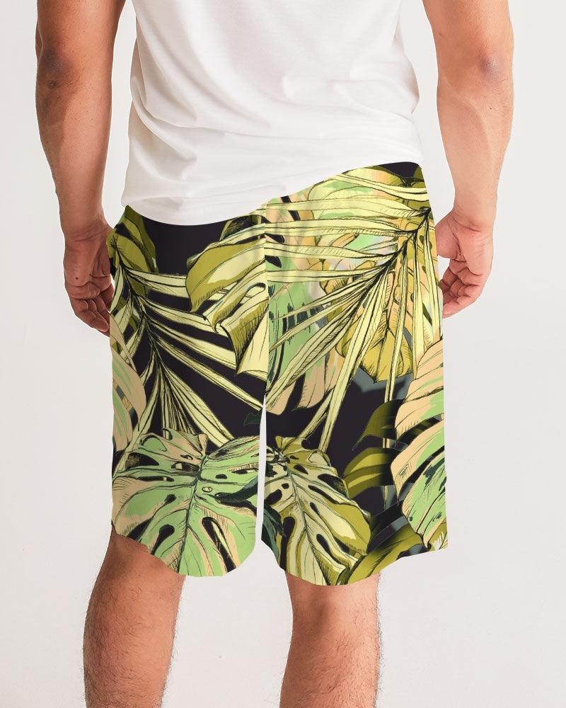 Men's Jogger Shorts-Jungle Monstera - Premium  from Elementologie - Just $38.99! Shop now at Elementologie