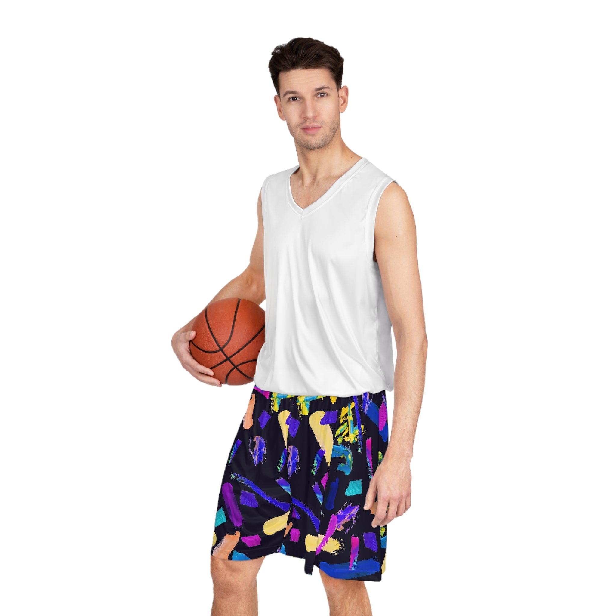 Basketball Shorts-Abstract Paint - Elementologie