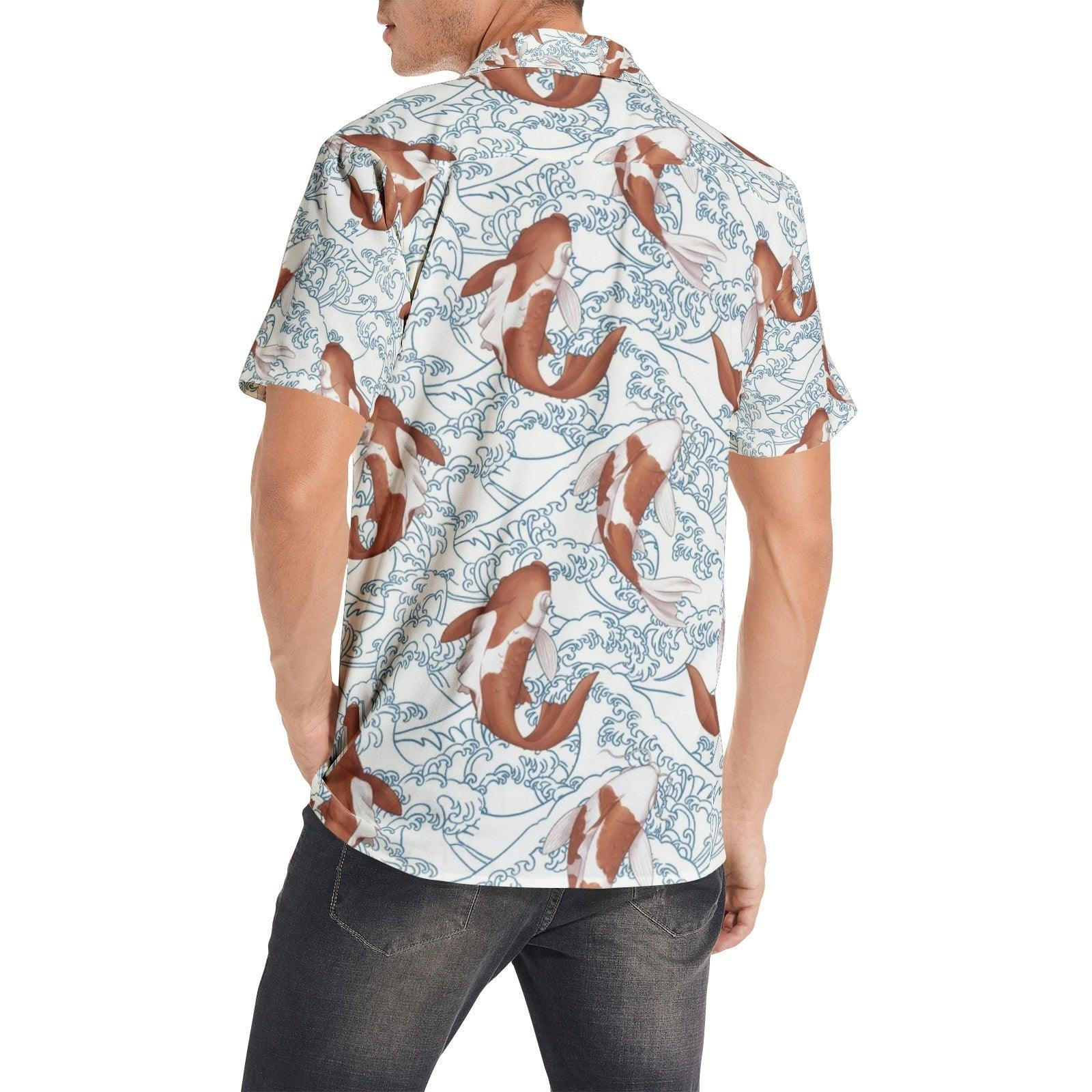 Men's Short Sleeve Shirt-Koi - Premium  from Elementologie - Just $49! Shop now at Elementologie