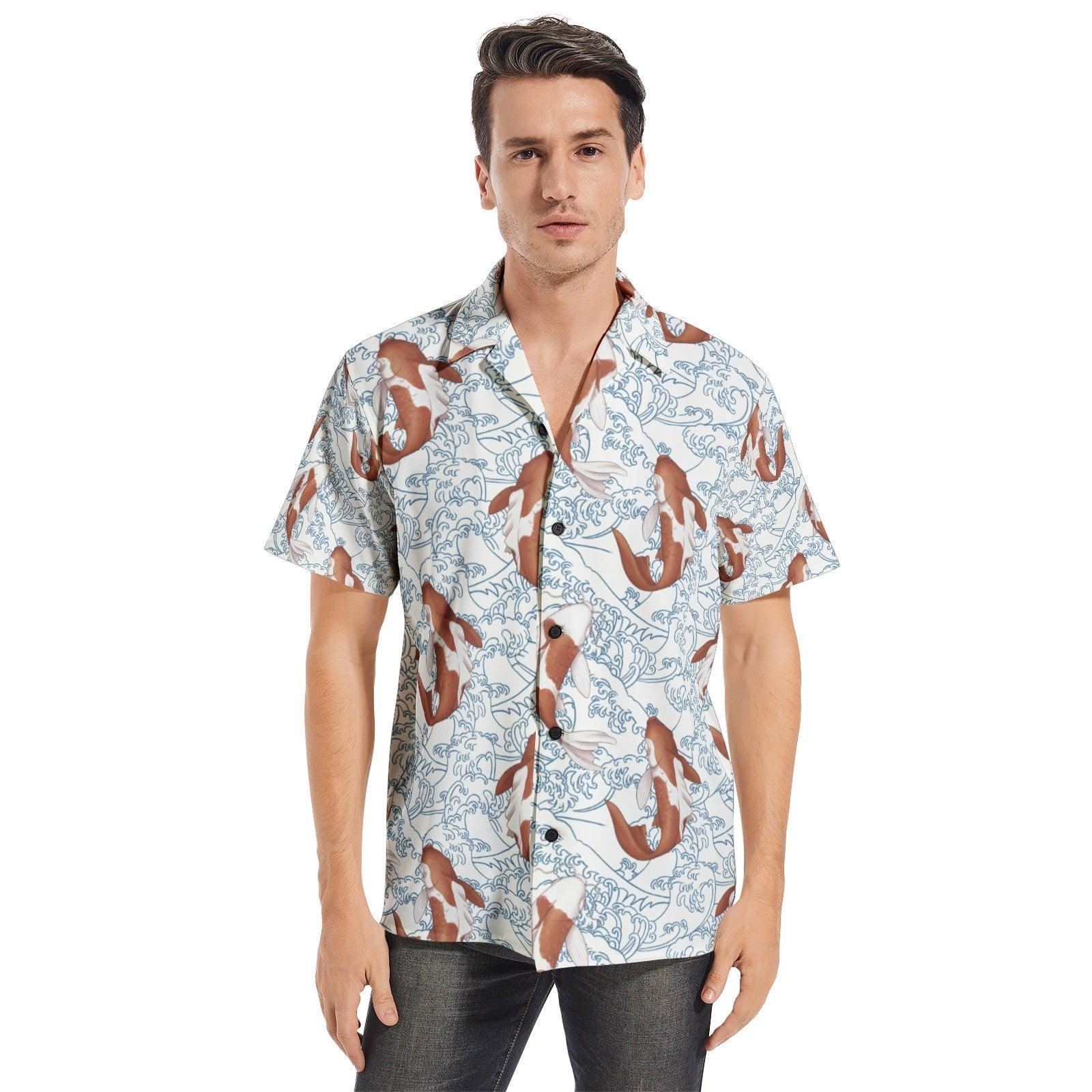 Men's Short Sleeve Shirt-Koi - Premium  from Elementologie - Just $49! Shop now at Elementologie