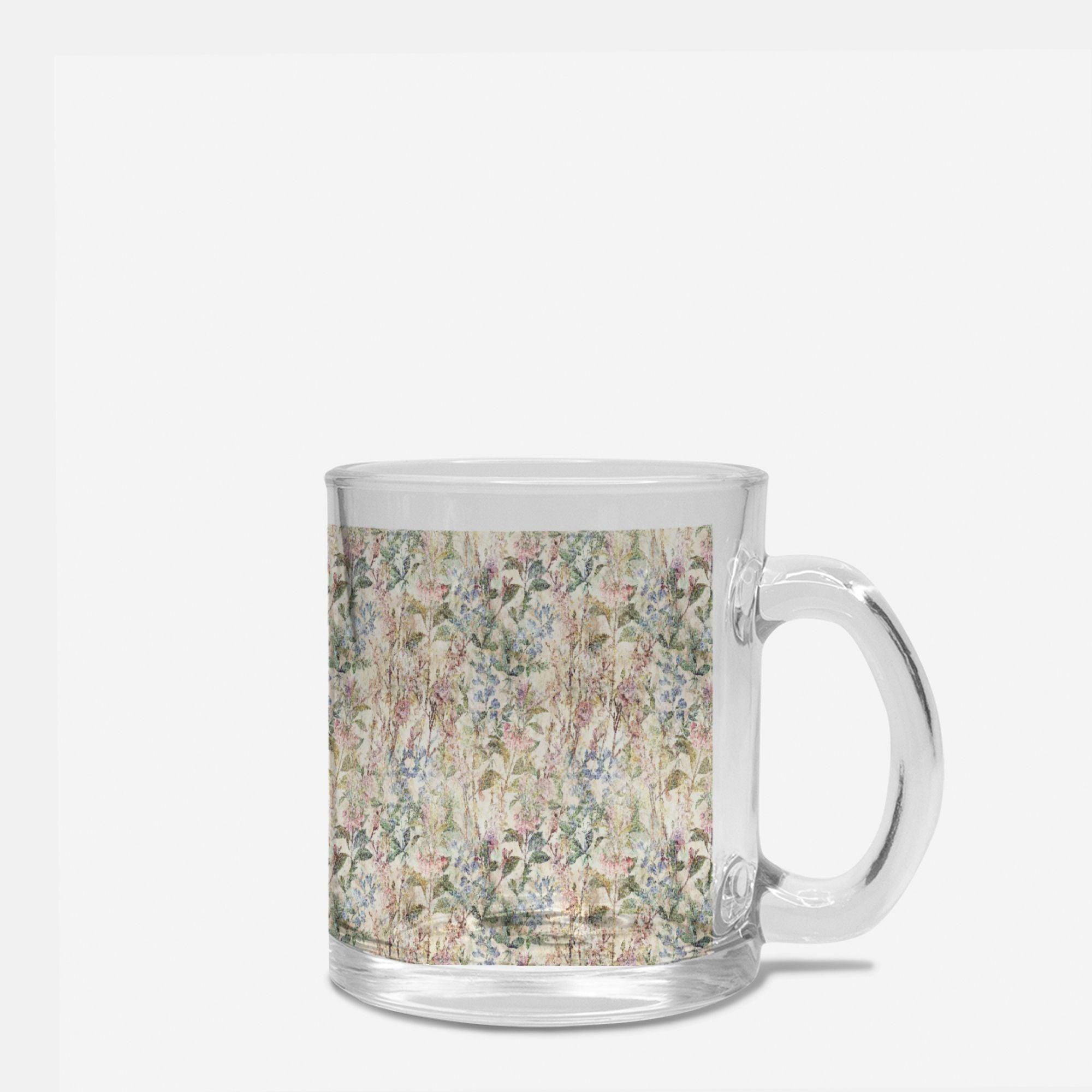 Glass Mug-Ancient Fresco Botanical - Elementologie