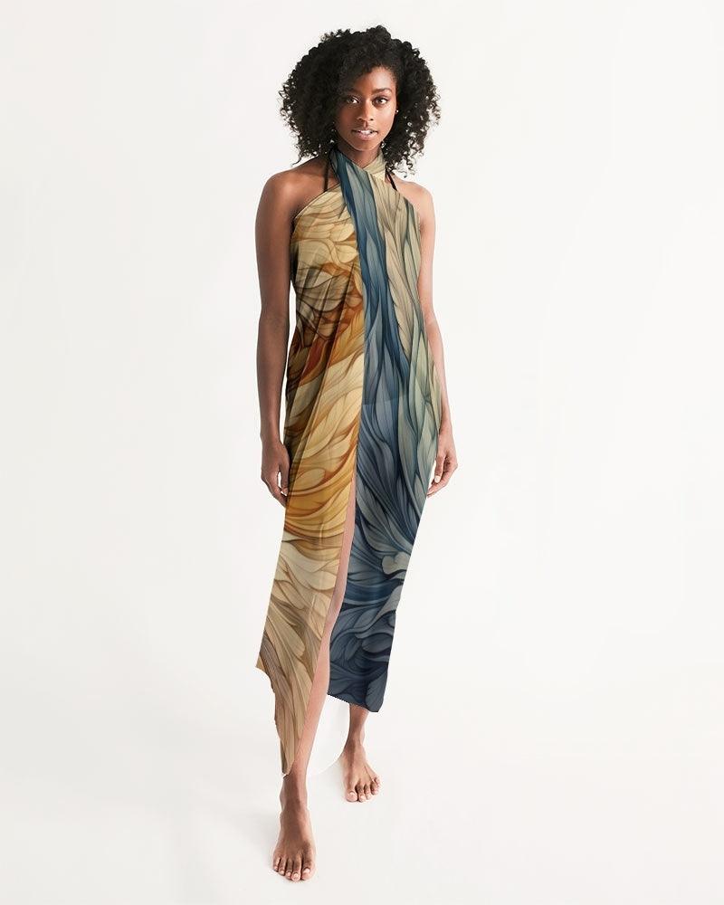 Swim Cover Up-Fantastical Feathers No.02 - Premium  from Elementologie - Just $29! Shop now at Elementologie