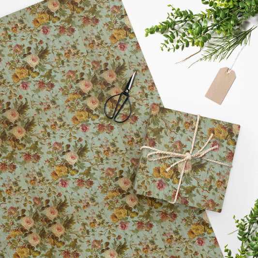 Wrapping Paper -Vintage Bouquets - Premium  from Elementologie - Just $11.50! Shop now at Elementologie