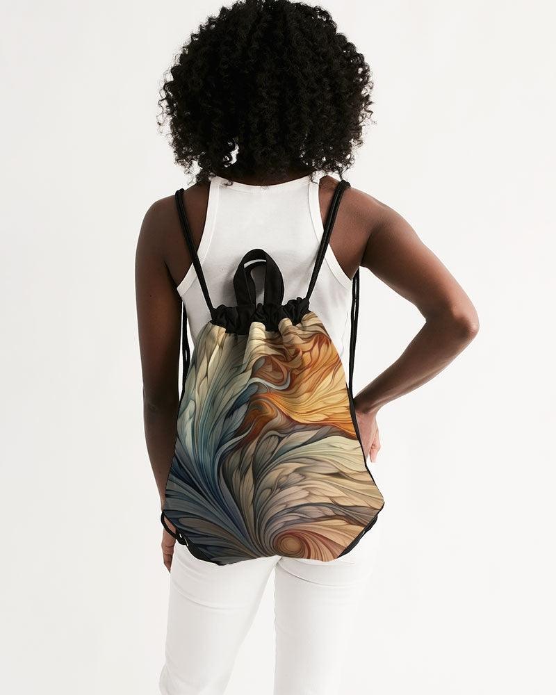 Canvas Drawstring Bag- Fantastical Feathers No.01 - Premium  from Elementologie - Just $39! Shop now at Elementologie