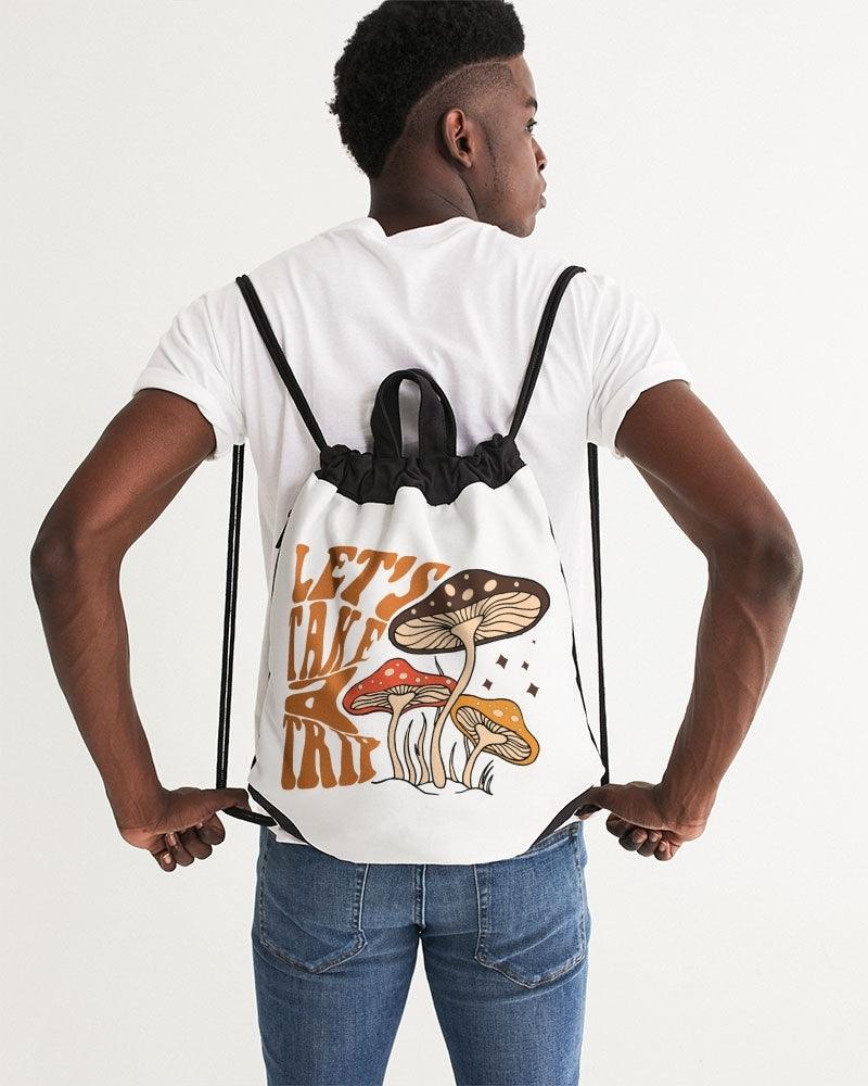 Canvas Drawstring Bag- Lets Take a Trip - Premium  from Elementologie - Just $39! Shop now at Elementologie