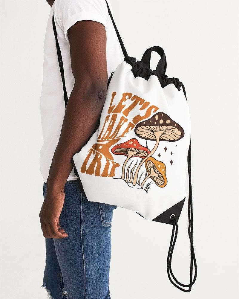 Canvas Drawstring Bag- Lets Take a Trip - Premium  from Elementologie - Just $39! Shop now at Elementologie