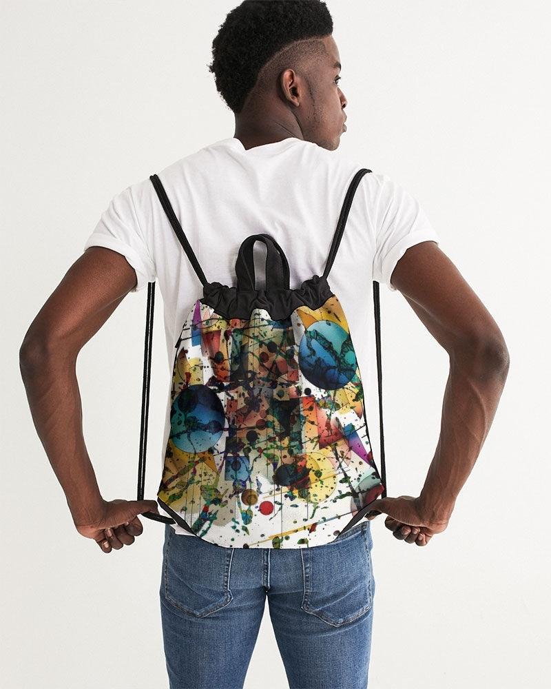 Canvas Drawstring Bag- Abstract No. 3345 - Premium  from Elementologie - Just $39! Shop now at Elementologie