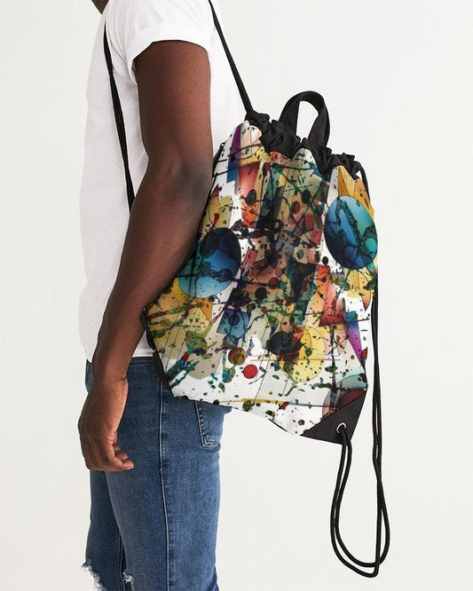 Canvas Drawstring Bag- Abstract No. 3345 - Premium  from Elementologie - Just $39! Shop now at Elementologie