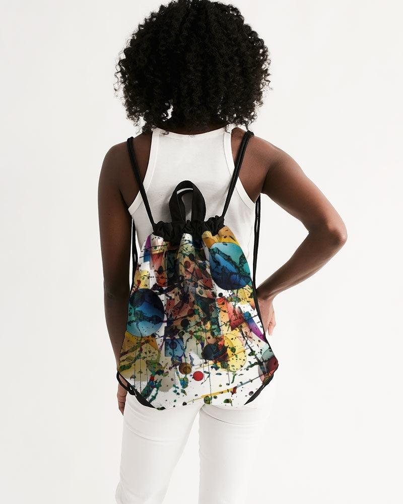 Canvas Drawstring Bag- Abstract No. 3345 - Premium  from Elementologie - Just $39! Shop now at Elementologie