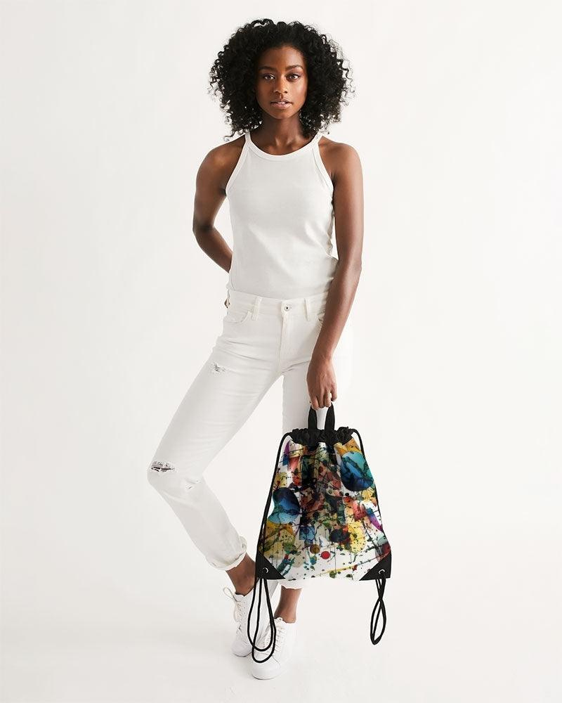 Canvas Drawstring Bag- Abstract No. 3345 - Premium  from Elementologie - Just $39! Shop now at Elementologie